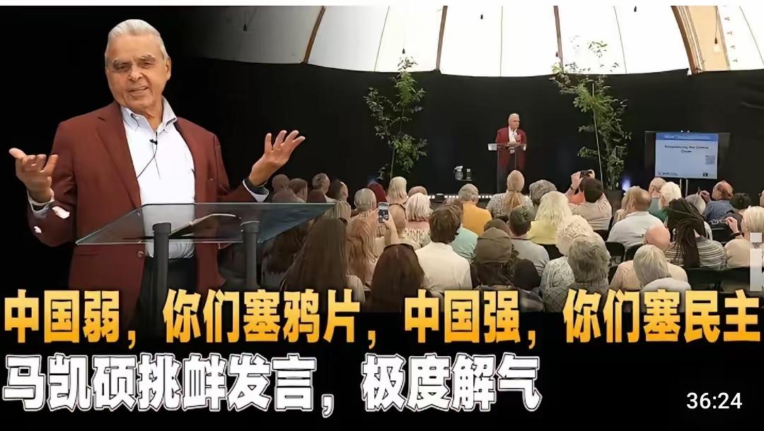 中国弱时，你们往中国塞鸦片；中国强时，你们往中国塞“民主”，中国要不心生怀疑，那