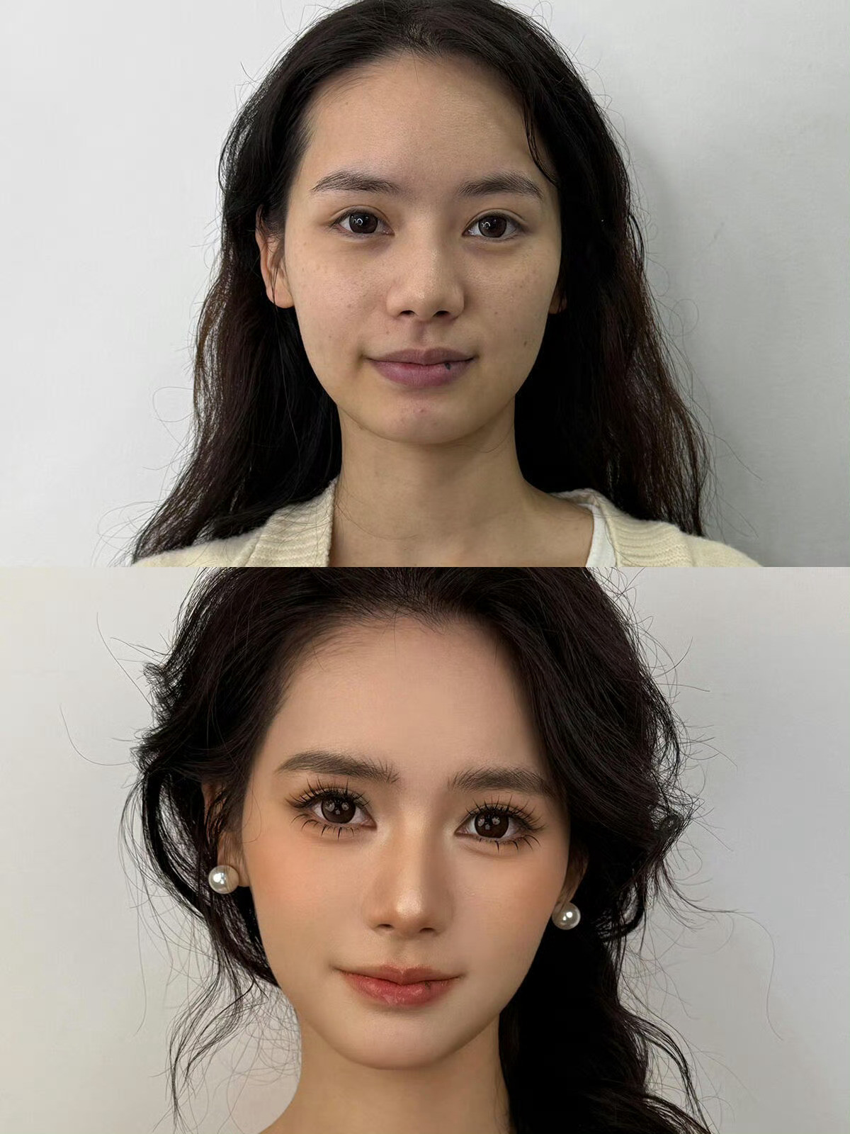 不像话啊整容式化妆。这变化也太大了。