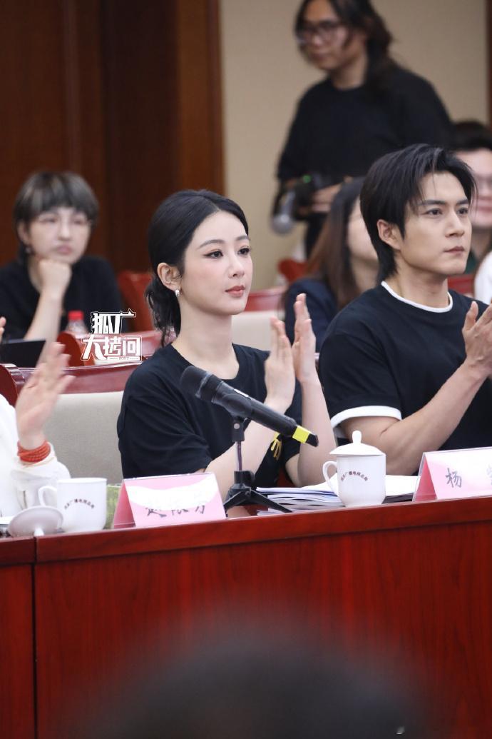 杨紫有种体制内的感觉杨紫家业座谈会像体制内开会不花哨不张扬，杨紫安安静静记