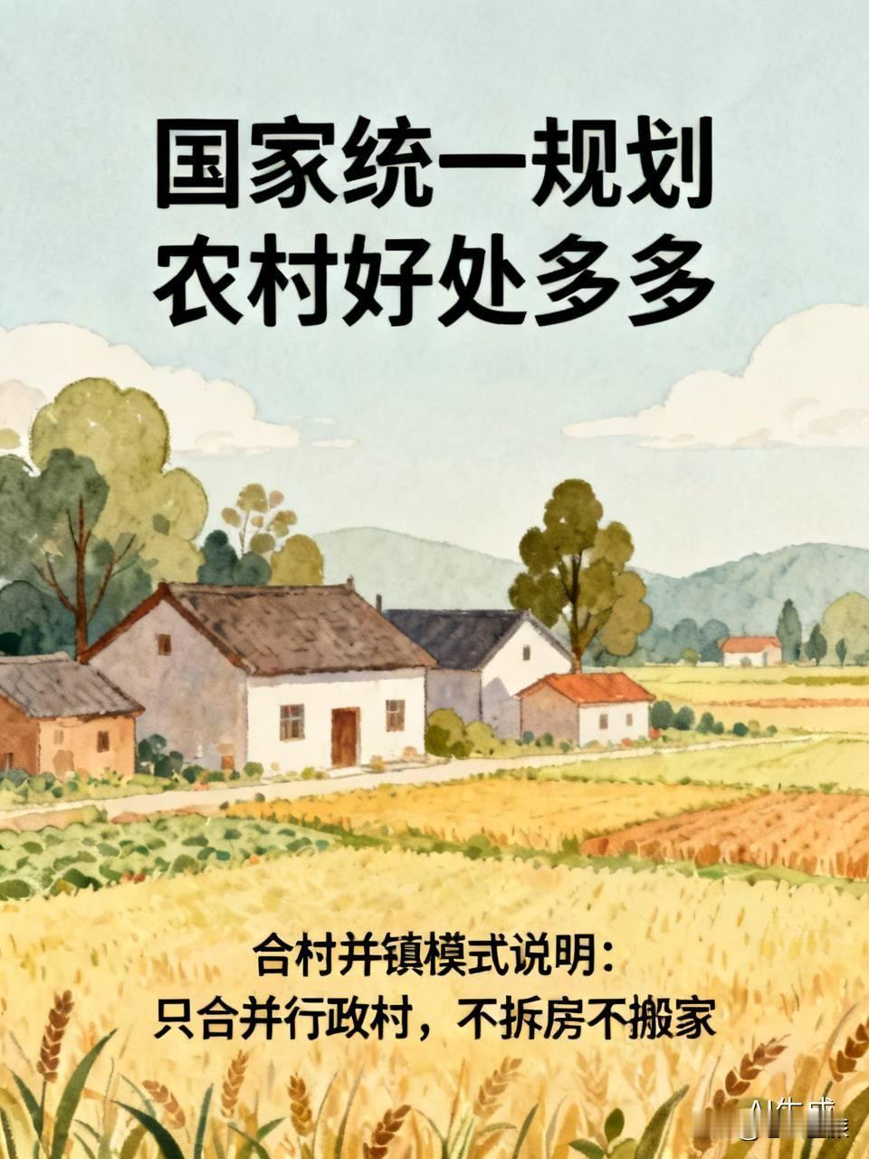 国家统一规划农村好处多多。这些年国家致力于乡村发展，农村经济提升，农民生活质量提