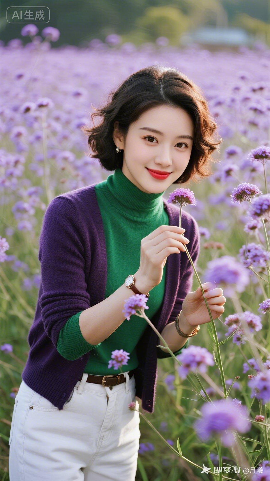 在紫色的花海中，遇见最美的自己🌸💕