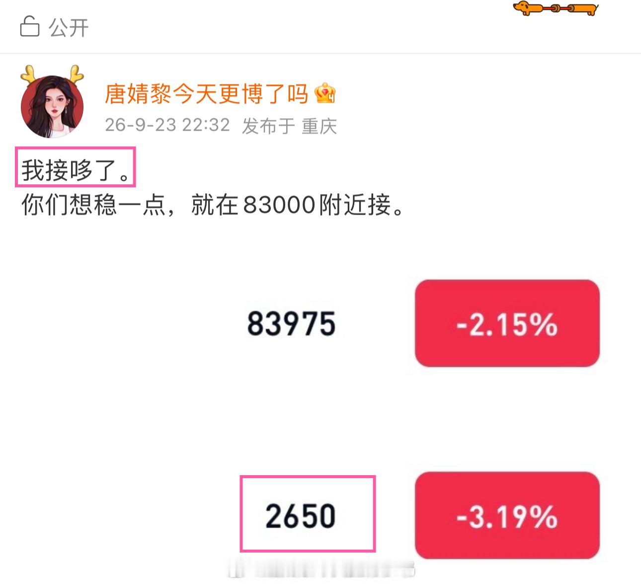 姨太先行北上50點，大饼也会跟上的​​​