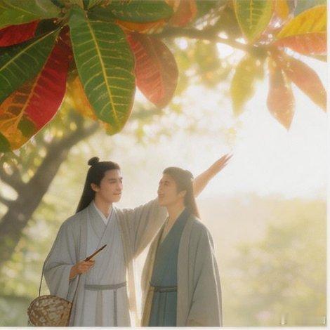 遇见艺术新城事微小说《彩叶寄相思》江南小巷深处，院里种着一株变叶木，斑斓叶片红