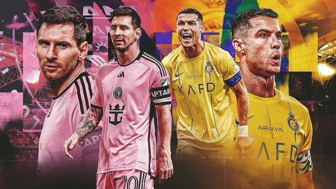 🚨|梅西与C罗在出战1180场比赛后的数据对比：•934粒进球⚽