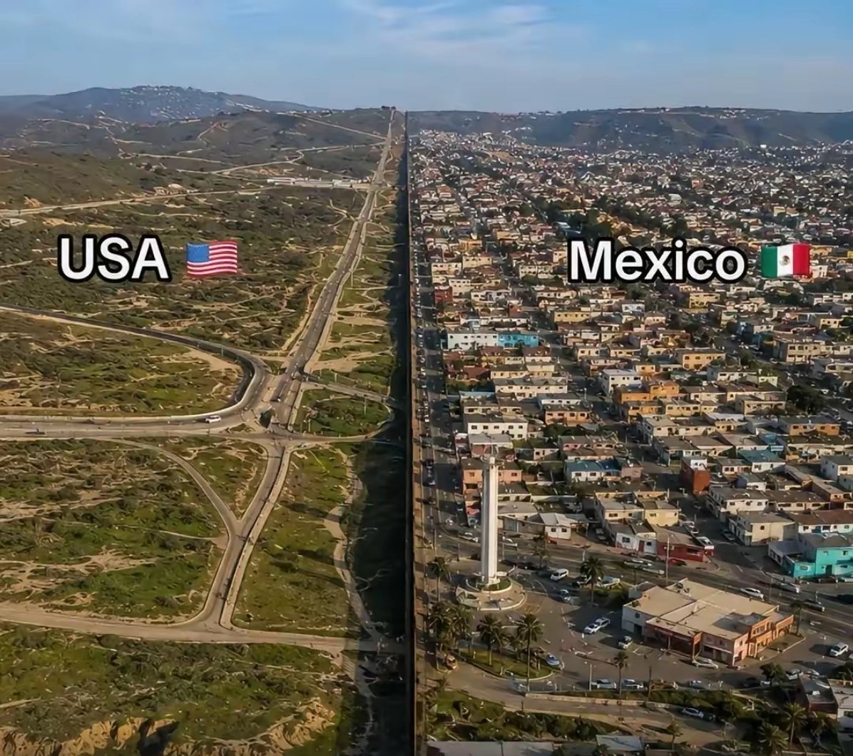 世界上最独特的边境🇺🇸美国🇺🇸和墨西哥🇲🇽