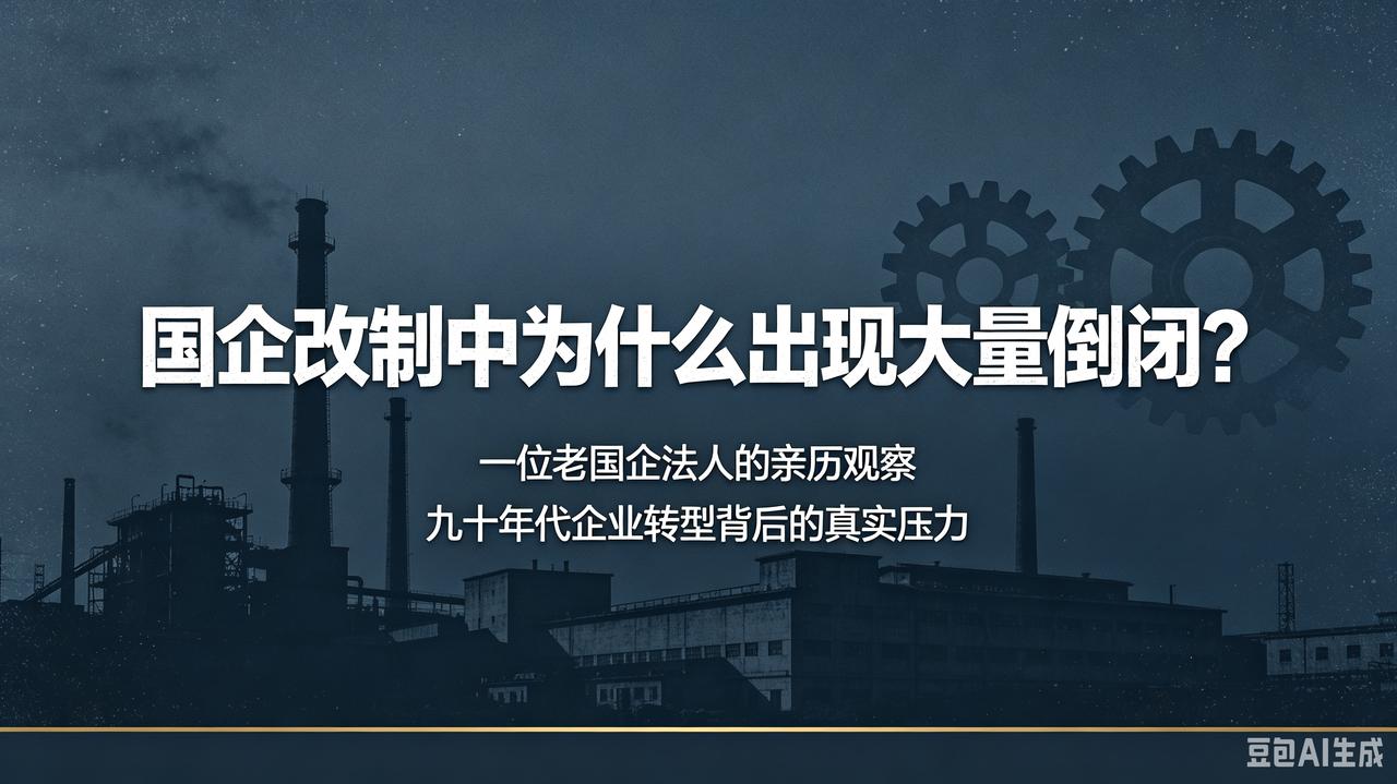 亲历者实话：90年代国企大面积困境，根本不是厂长责任制那么简单很多人至今疑