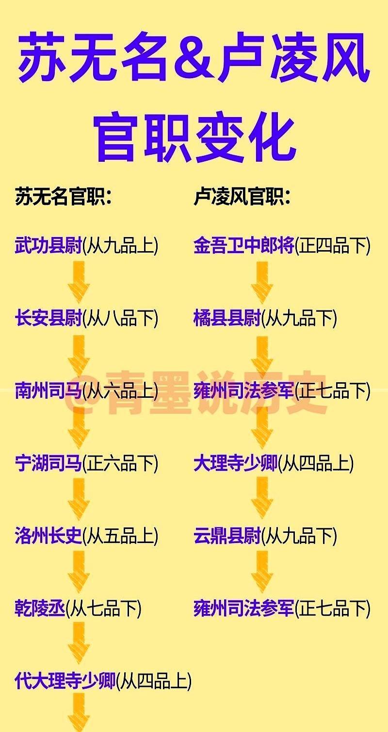 苏无名从九品升到八品，卢凌风从四品降到六品，俩人破案无数，官却没怎么涨。一个