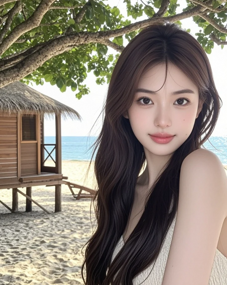海风吹乱了我的长发，你愿意帮我整理吗？