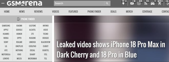 iPhone 18 Pro 系列上手视频泄露: 深樱桃色 Pro Max 与蓝色 Pro 真机亮相