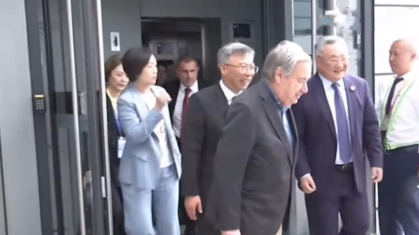 联合国秘书长古特雷斯抵达上海！7月16日，联合国秘书长古特雷斯顺利抵达上海，