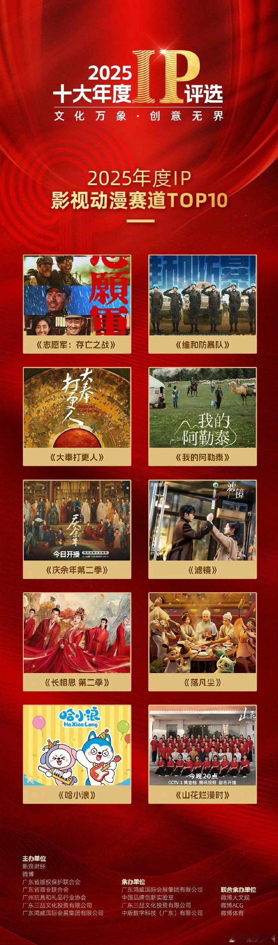 2025十大年度ip动漫影视赛道top10​​​