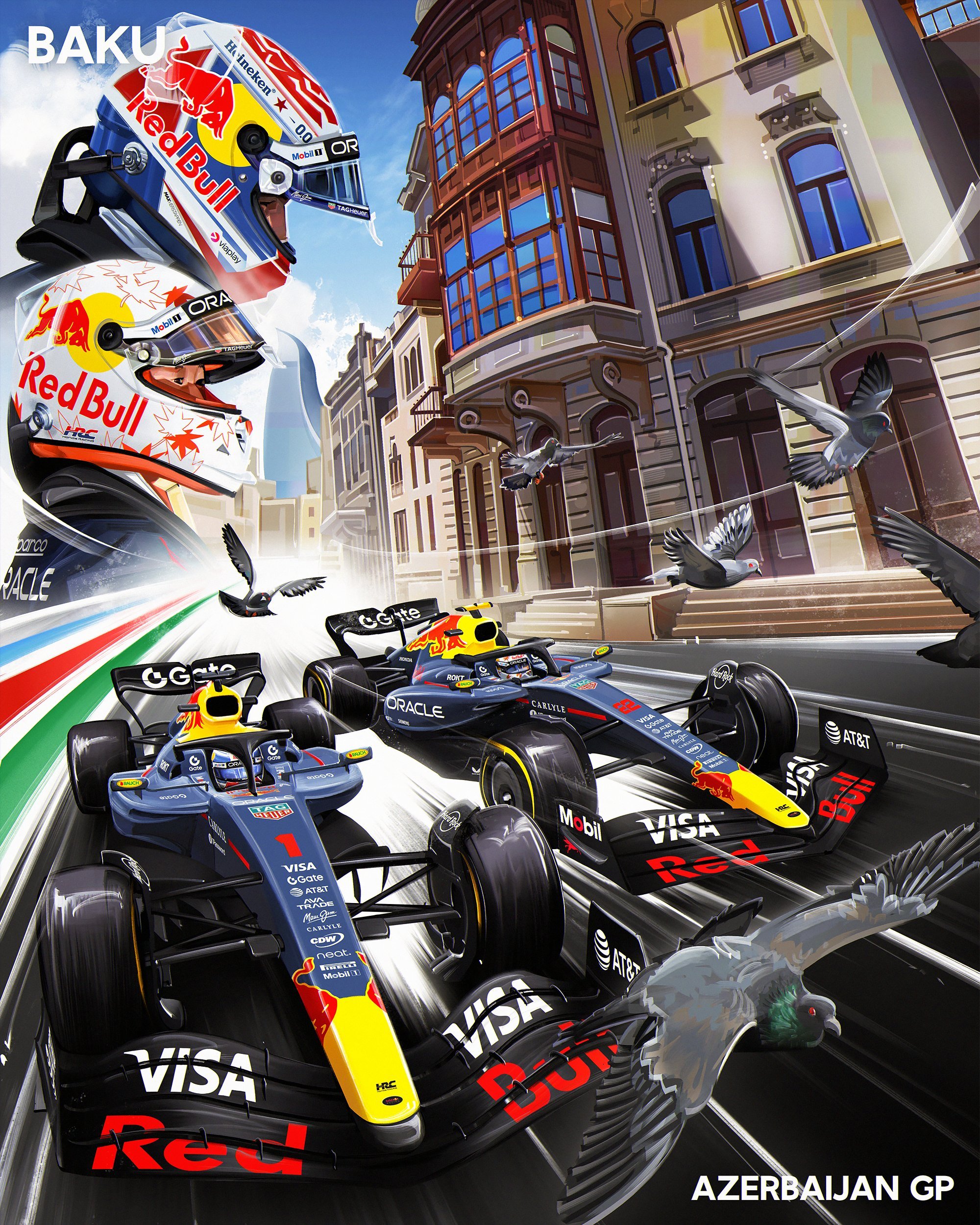2025阿塞拜疆大奖赛海报鉴赏时间到🎨！...2025F1阿塞拜疆大奖赛F1