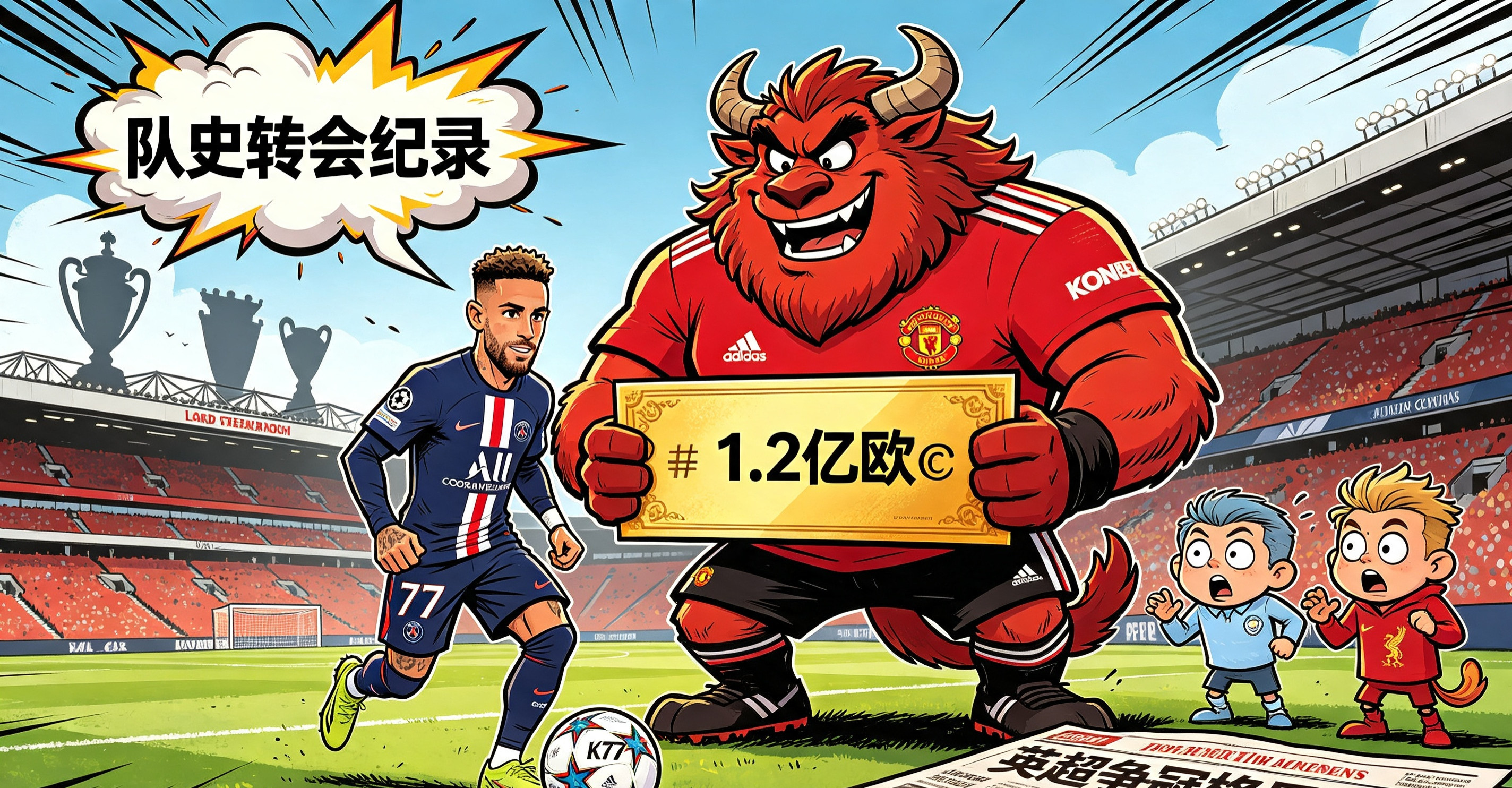 钰哥足坛资讯:炸裂！1.2亿欧砸K77！曼联豪掷重金冲击队史转会纪录，英超争冠格