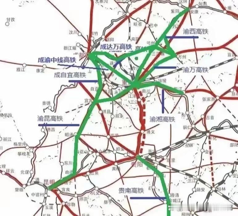 重庆--成都同属一个国家层级“成渝国际性枢纽集群”，国家层面是一组，不是互相独立