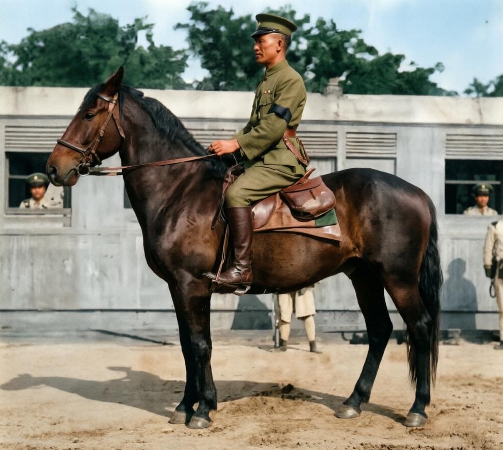 1928年，白崇禧骑着缴获的关外名驹“回头望月”，此时的他刚大胜张宗昌，可谓是意