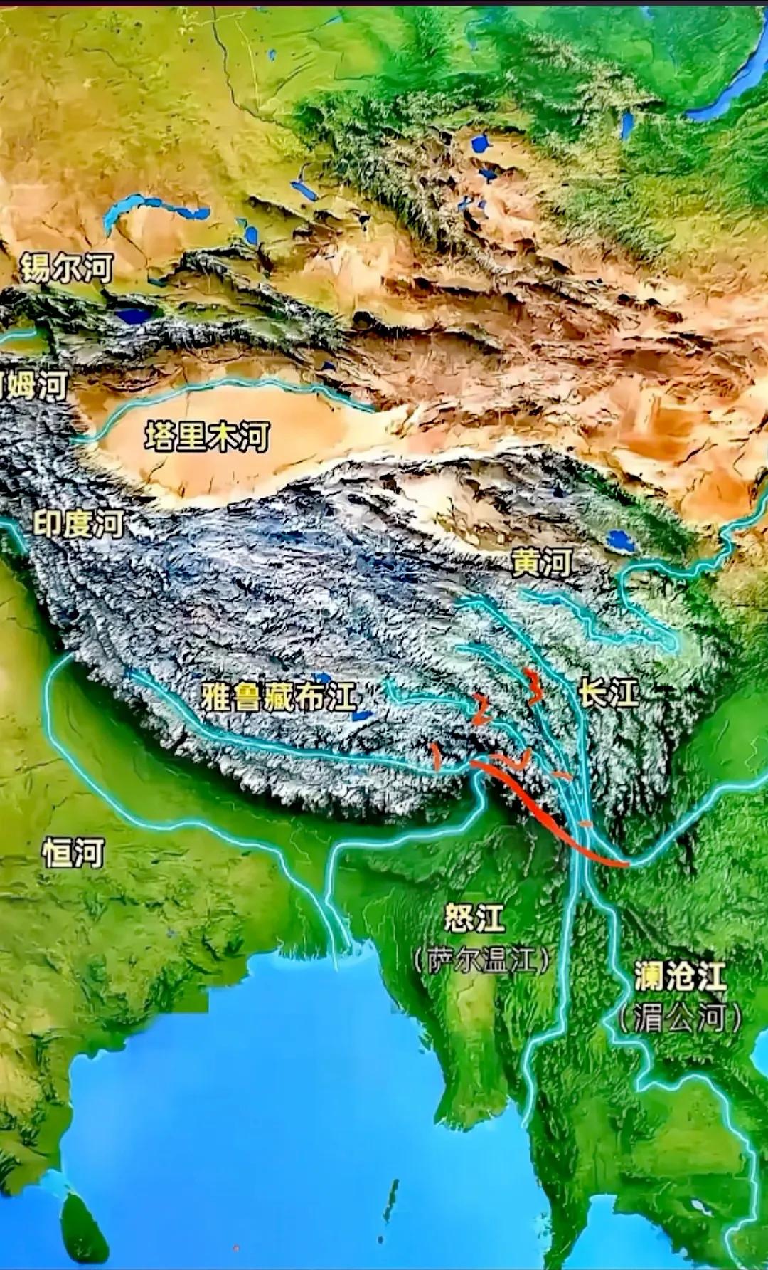 西藏：别看GDP垫底，但它可是“亚洲水塔”啊!(见下图)它攥着流向印度、中南
