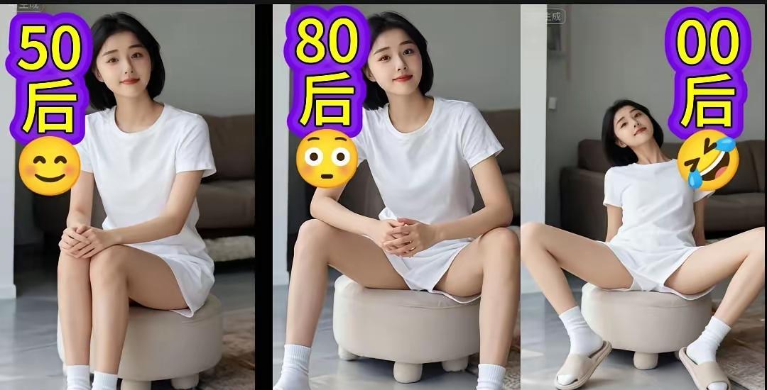 从女性坐姿看中国从保守走向开放从开放走向奔放无论什么时代女性彻底解放已是