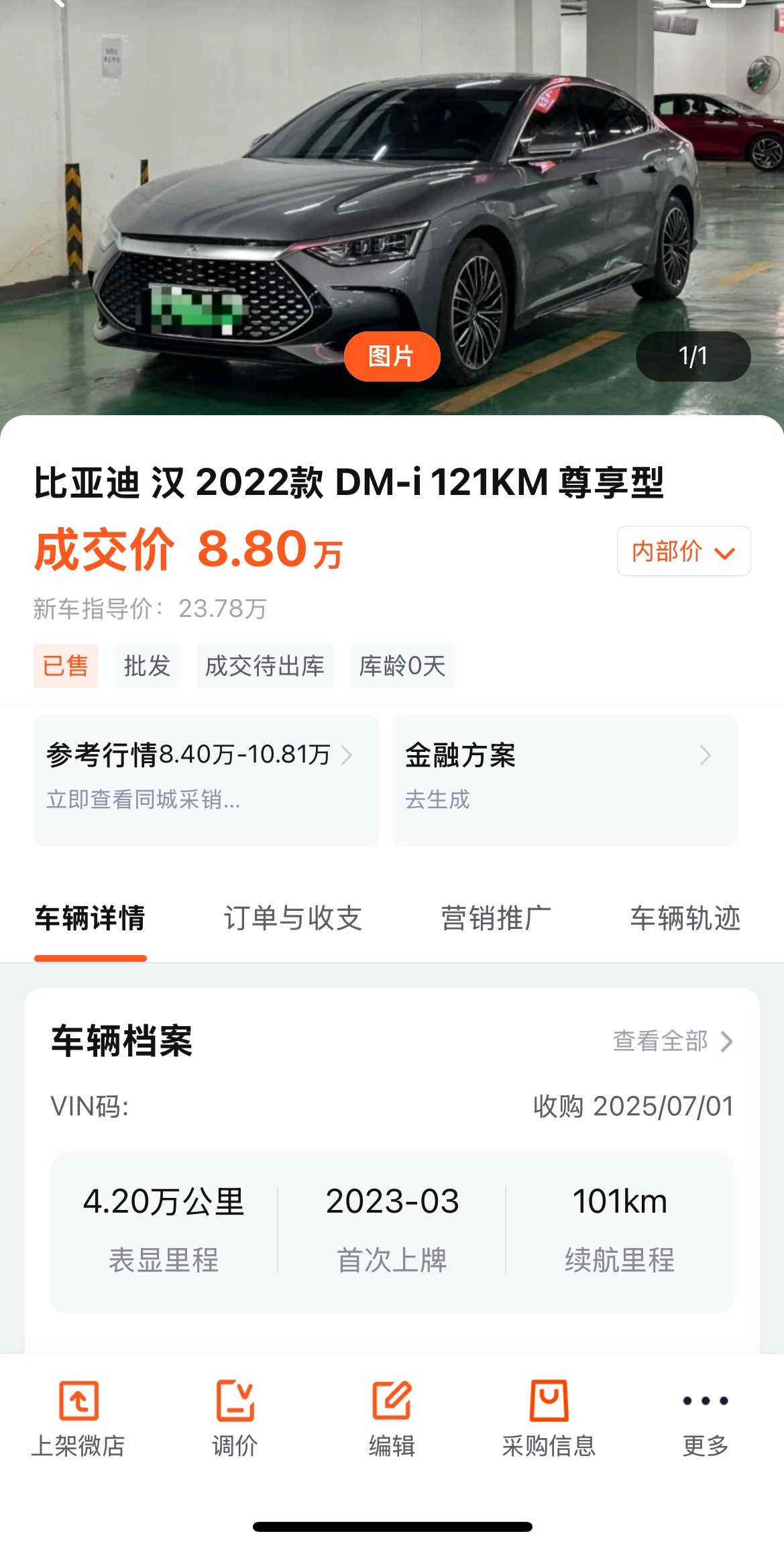 你没看错，8万8，23年上牌的比亚迪汉开回家。（已售）​​​