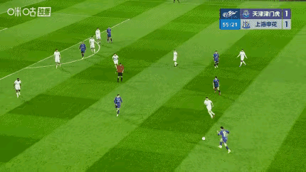 申花球迷拥戴的“庆帝”，疑似又重回庶民。看天津队所进第2球，尽管哈达斯禁区外