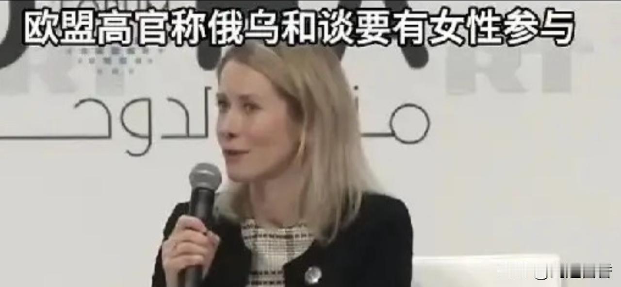 欧洲的女性真够可爱的，争着要上桌出风头还找出理由。欧盟外长卡拉斯为了要参与俄
