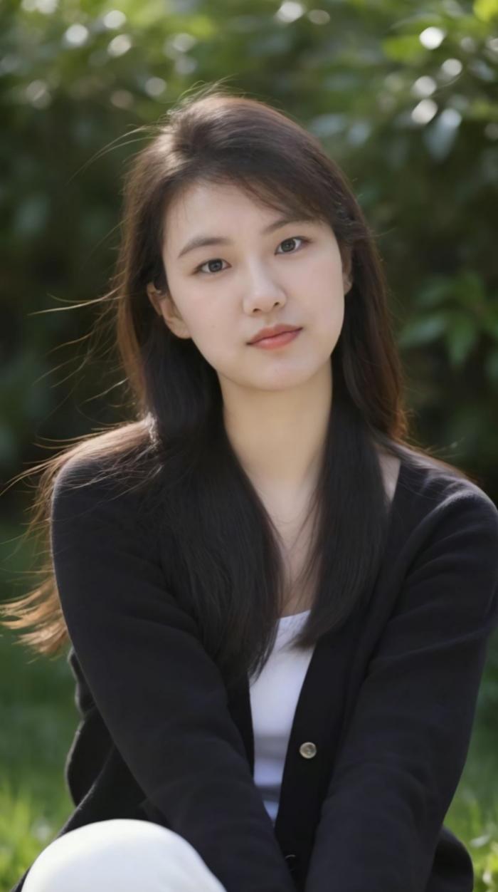 来自我国南方地区的清纯气质美女，与北方美女的最大区别在于眼睛，眼窝稍稍内收，更显