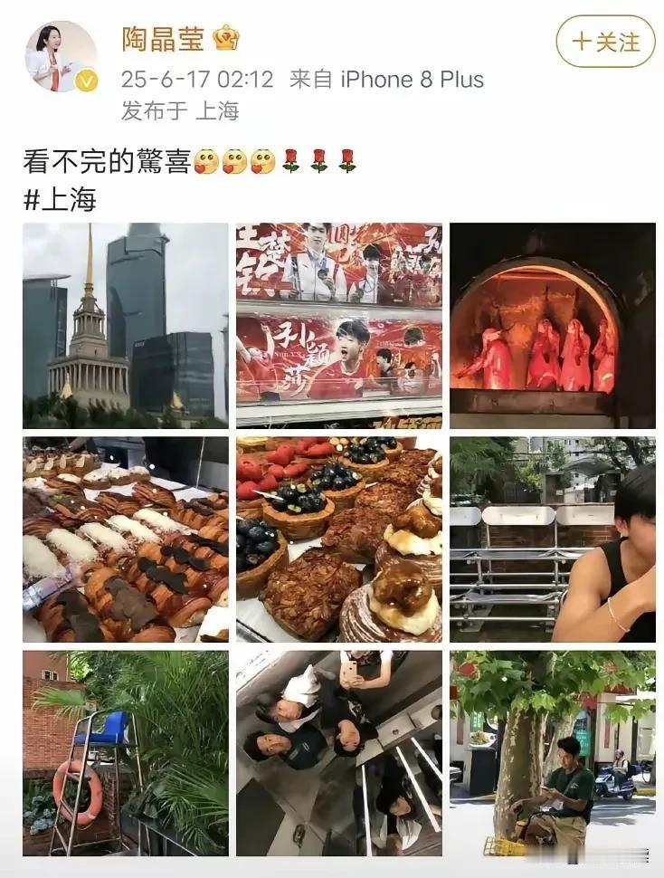 陶晶莹来大陆了（上海）出差还是旅游不得而知但一个细节告诉所有人她真的是极
