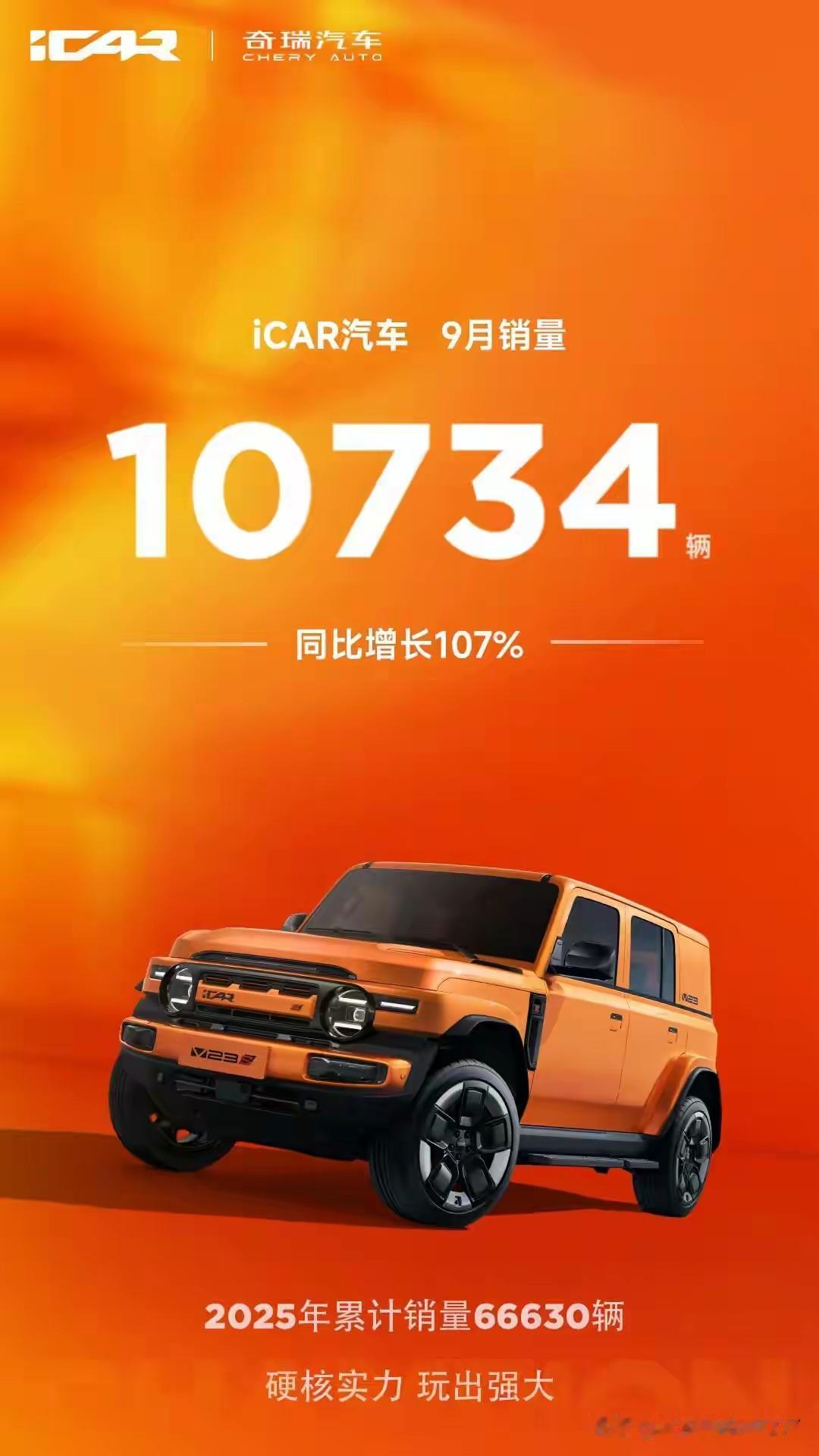 【当红之际，奇瑞icar品牌9月销量破万】遥想2024年iCAR品牌一经发布，