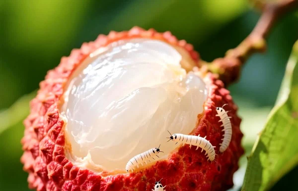 我以后是不敢再吃荔枝了，买的荔枝放冰箱两天，再拿出来吃里面就有了白色的小虫，看着