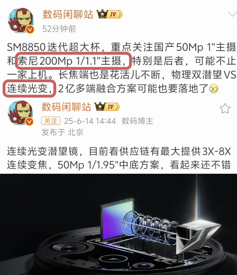 这才是手机最新至强影像科技2亿潜望长焦和2亿接近一英寸的主摄国产厂商胃口太大