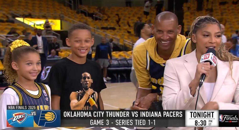 米勒一家今天都来了nba总决赛​​​