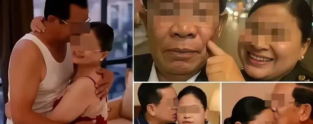 洪森与柬埔寨军队女发言人，两人挺亲密恩爱呀，想不明白，洪森敢吗？他怕