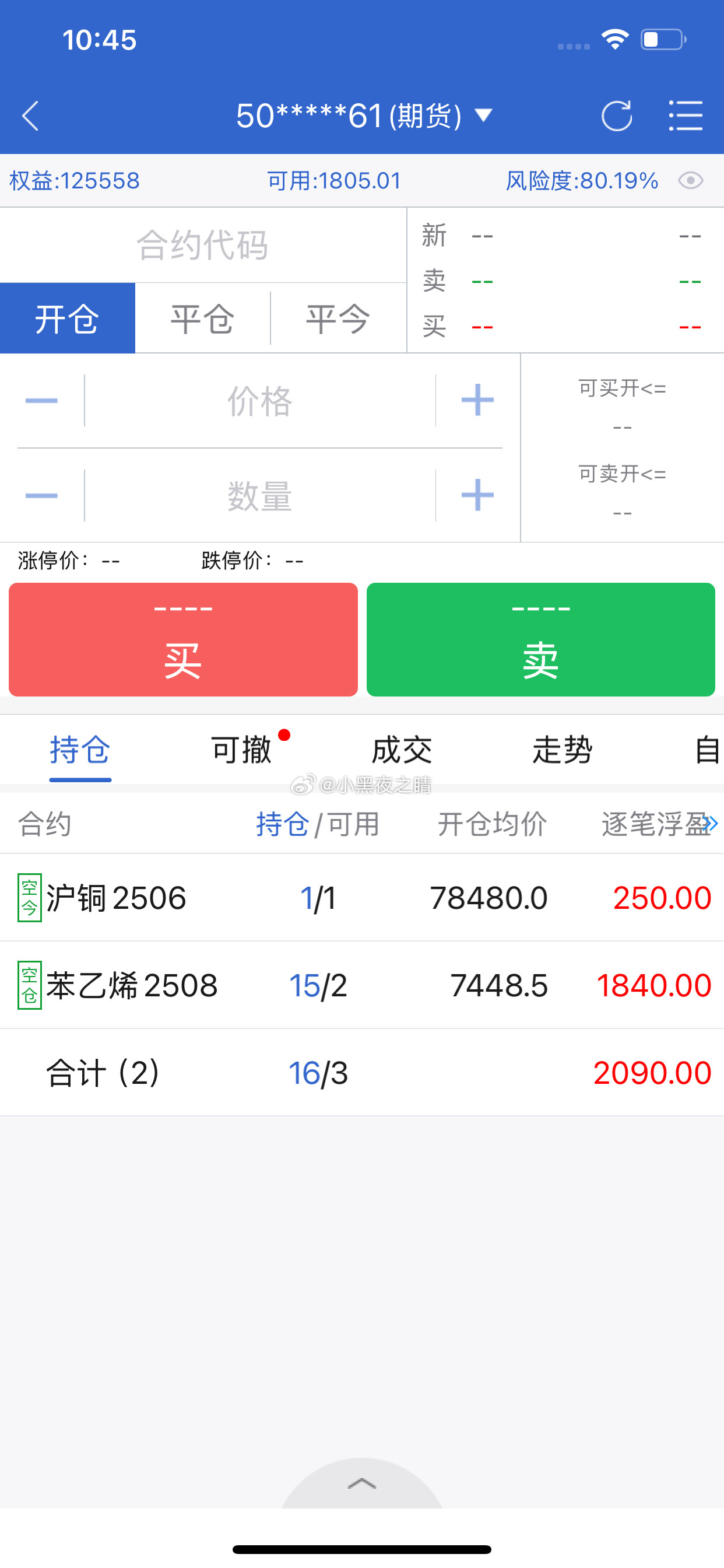 换方向了我用的黄金赚的利润在玩​​​