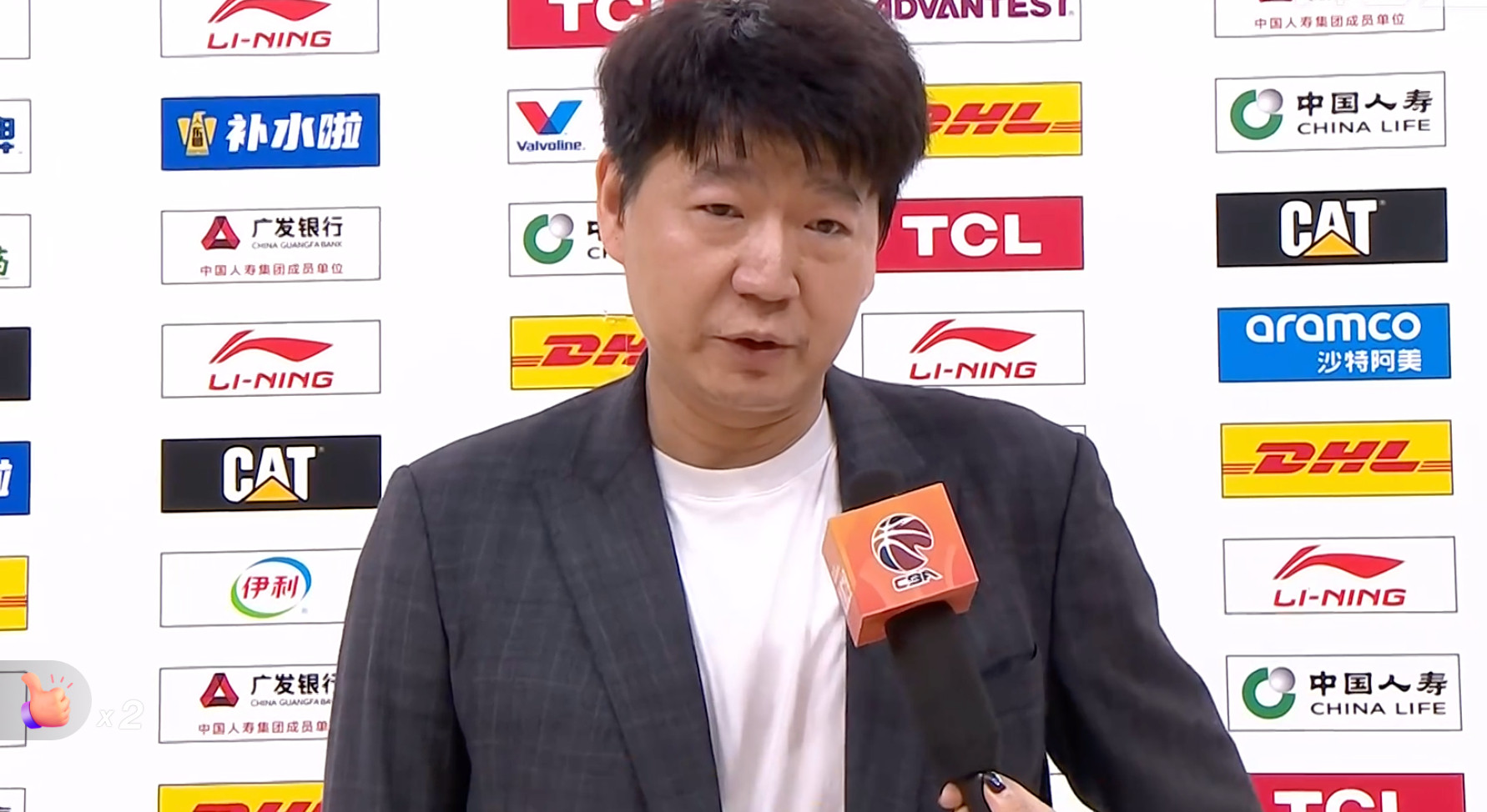 邱彪指导：感谢俱乐部上下的信任，这场胜利献给球迷。cba