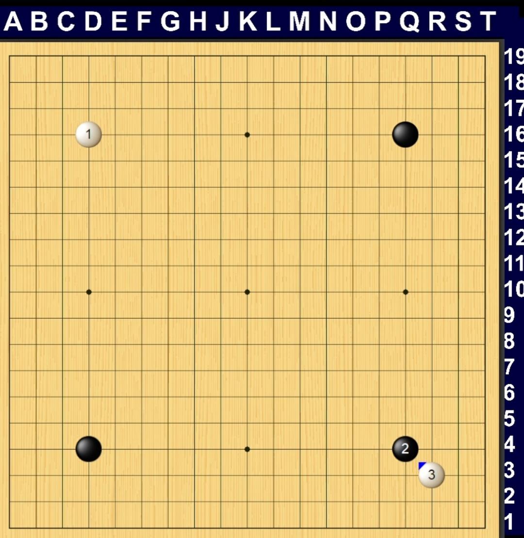 小申神勇力擒狗狗第三场人机大战三番棋第二盘开局后双方在右下角下出新型双