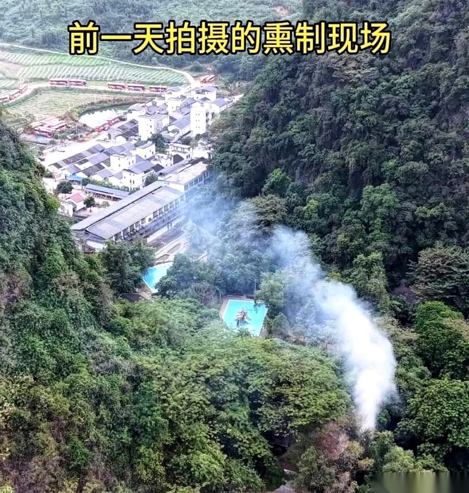 源潭镇工作人员称环保部门17日下午查过一次，但博主和执法人员18日一早赶到时，棚