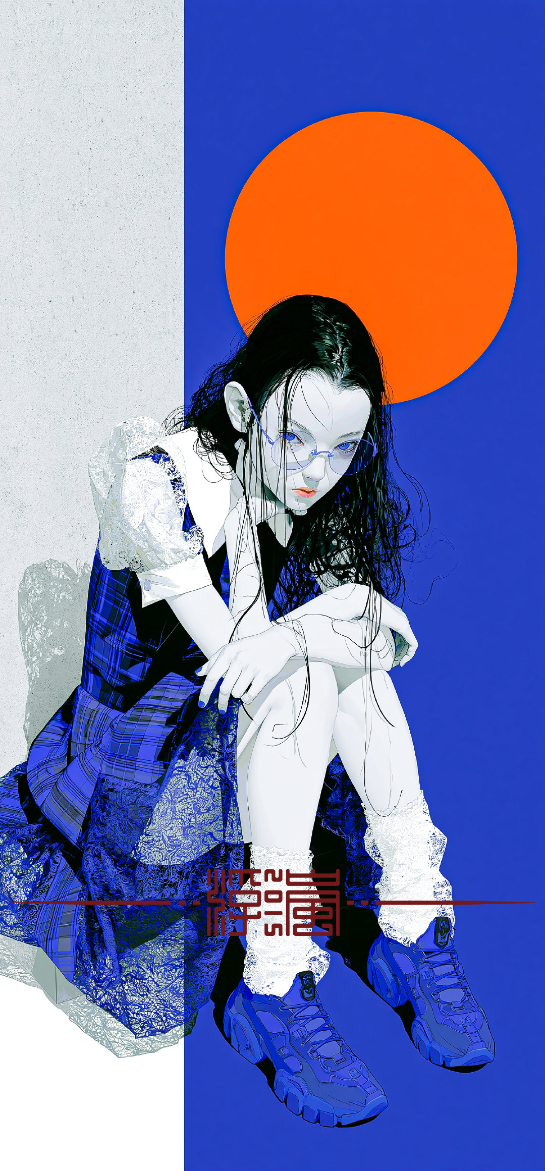 #壁纸##爱智岛##ai创造营#未来蓝-手机壁纸​