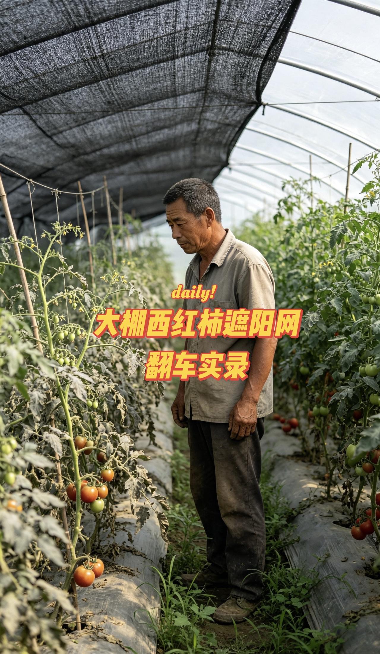 大棚西红柿遮阳网翻车实录！西红柿种植番茄种植遮阳网选择遮阳网
