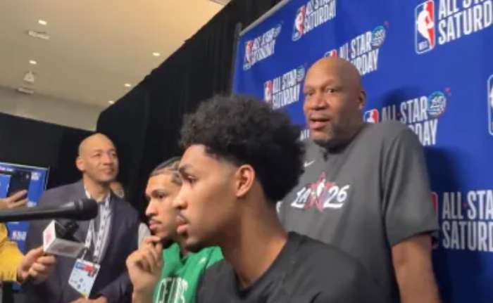 马刺球员迪伦-哈珀的父亲在全明星赛期间接受媒体采访，在被问到当初是否希望自己的儿