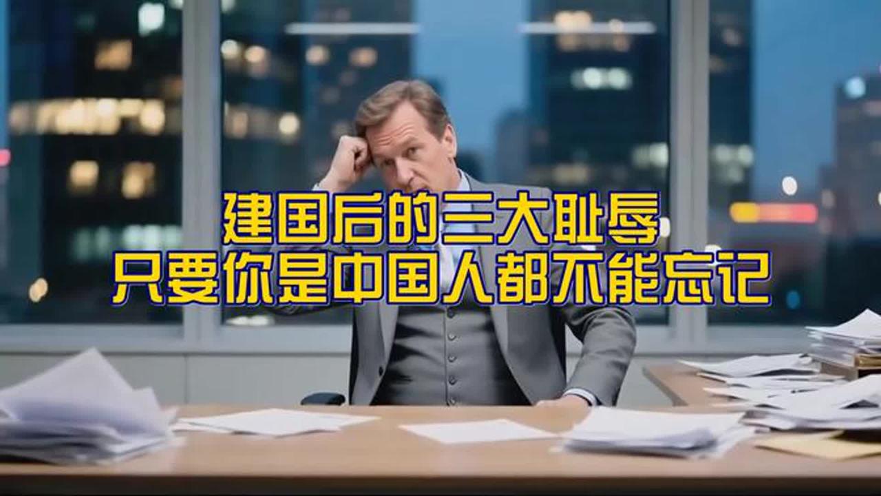建国后的三大耻辱,只要你是中国人都不能忘记