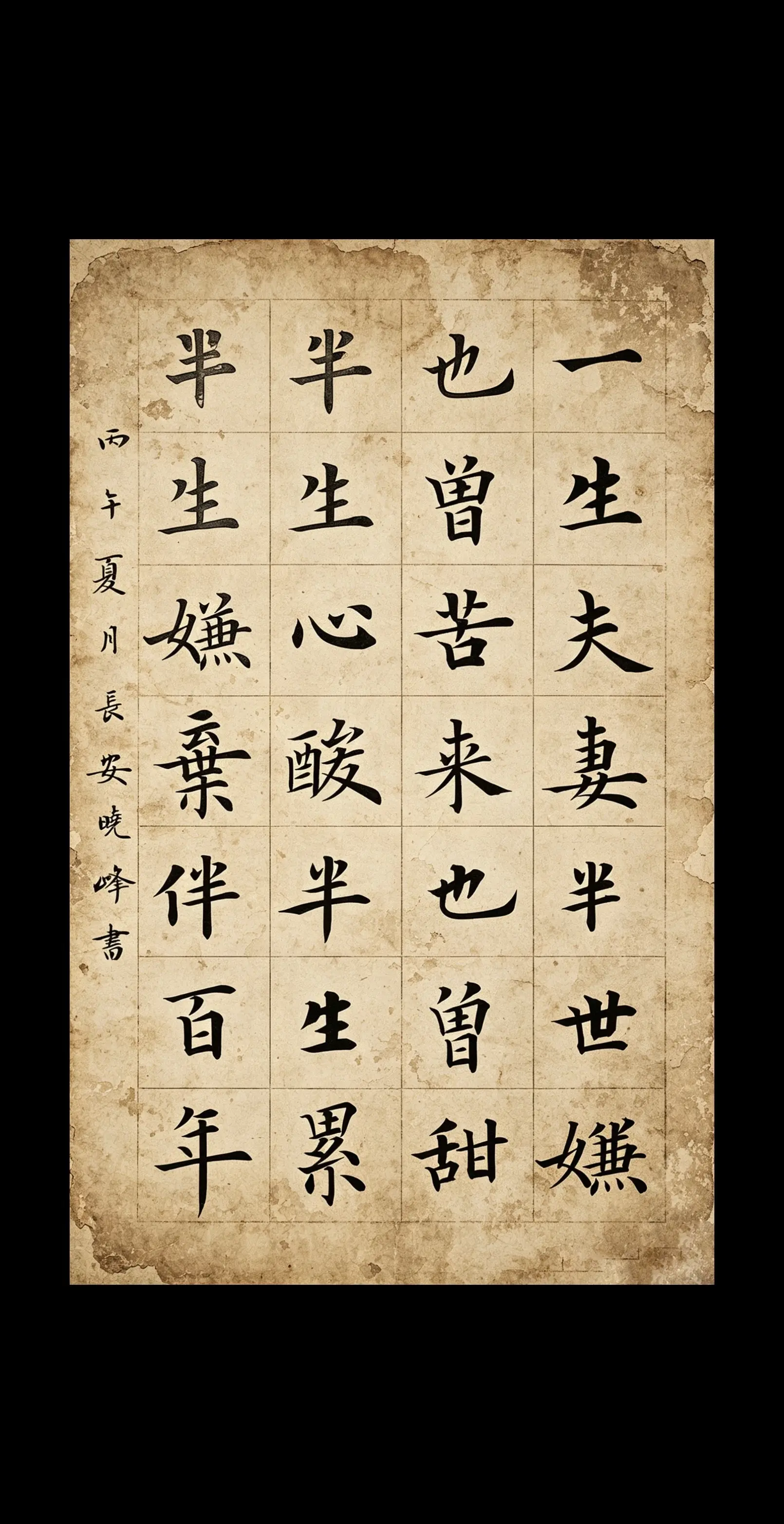 楷书篇 欧体楷书书法楷书入门楷书古诗