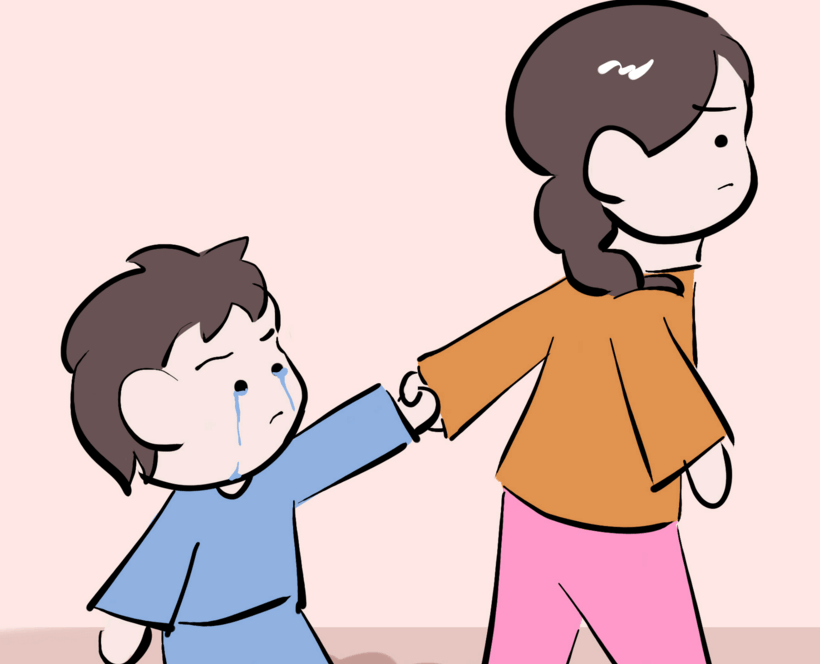 孩子在街上蛮横哭泣, 请不要这样做, 人家会认为你没有教育好孩子