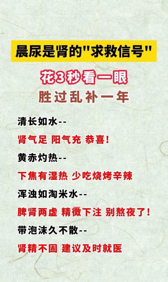 观察晨尿，读懂肾脏给出的身体信号