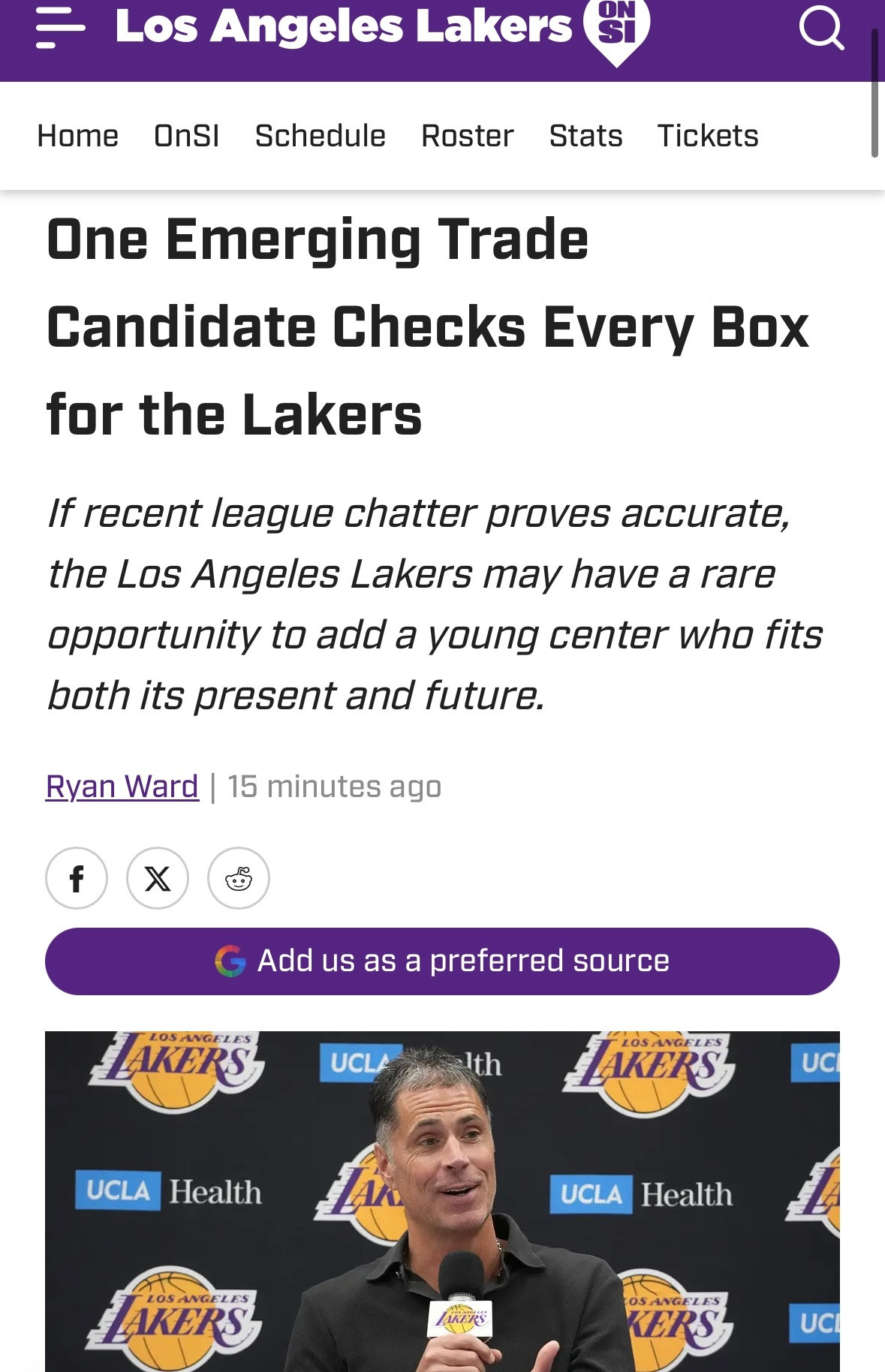 湖人记者RyanWard：种种迹象表明，湖人正全力策划一笔惊天大交易，目标是字