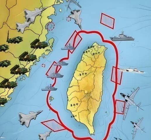 中国现在围岛，已经跟中国台湾没有关系了！如果只数台海上空一天出现多少架军机、海面出现多少艘军舰，很容