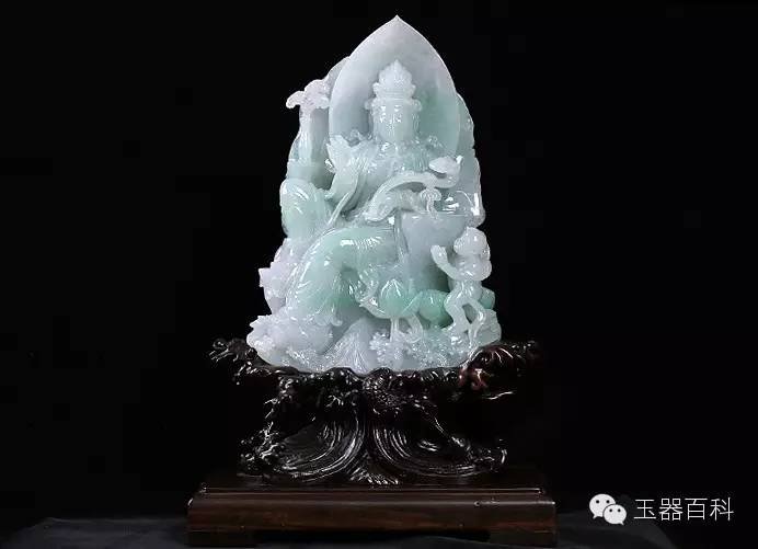 和田玉,翡翠,水晶玉雕送子观音, 有福了