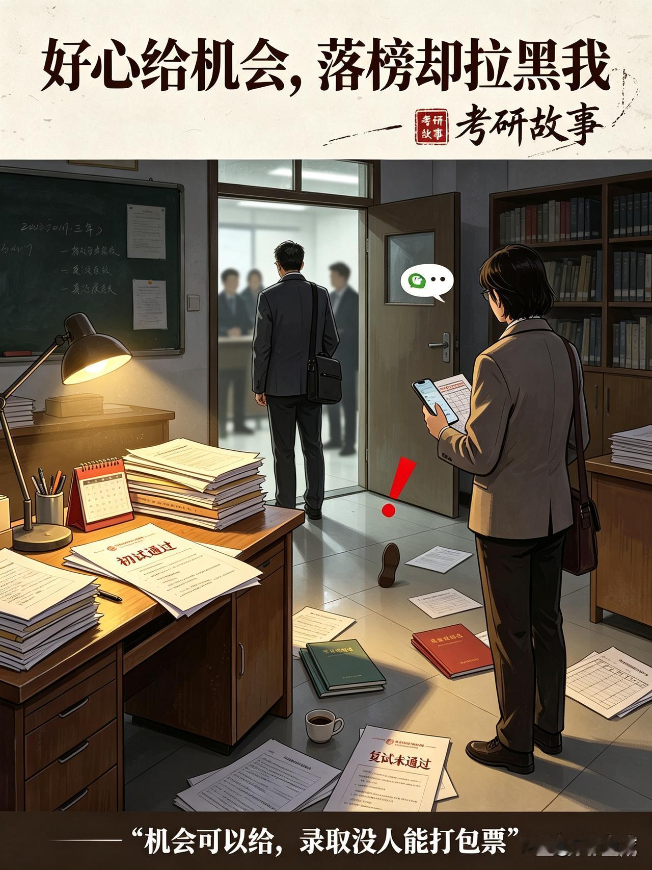 老同学报考我的研究生，复试落榜，反手直接拉黑我人情的难，有时令人非常为难！