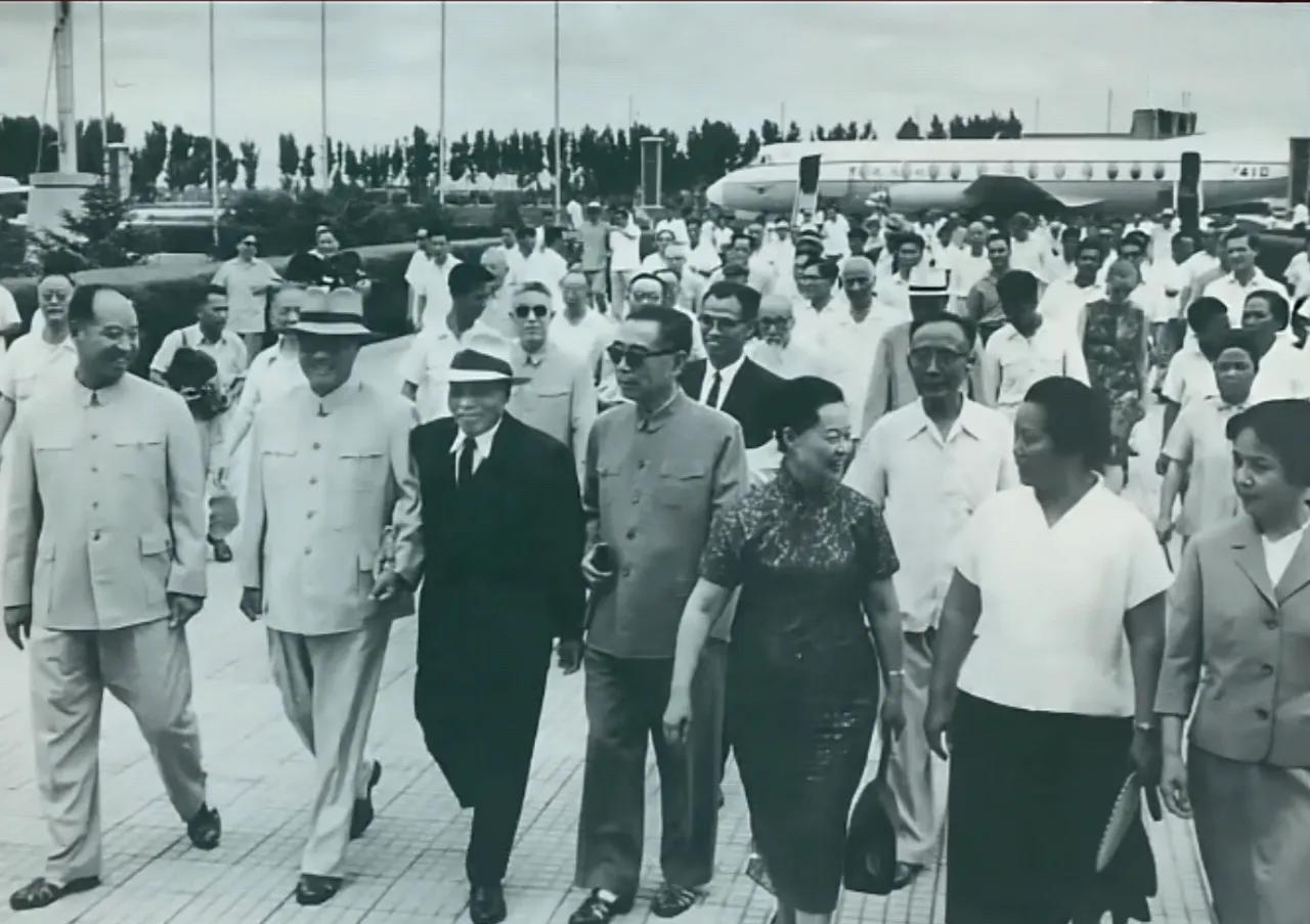 1965年7月20日，原国民党代总统李宗仁自海外归返，投身祖国怀抱。周总理、贺龙
