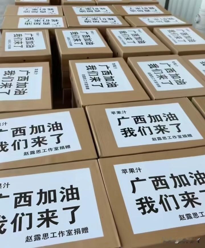 明星捐款不出奇企业家捐钱也很正常真没想到，赵露思不走寻常路，她选择给广西捐苹