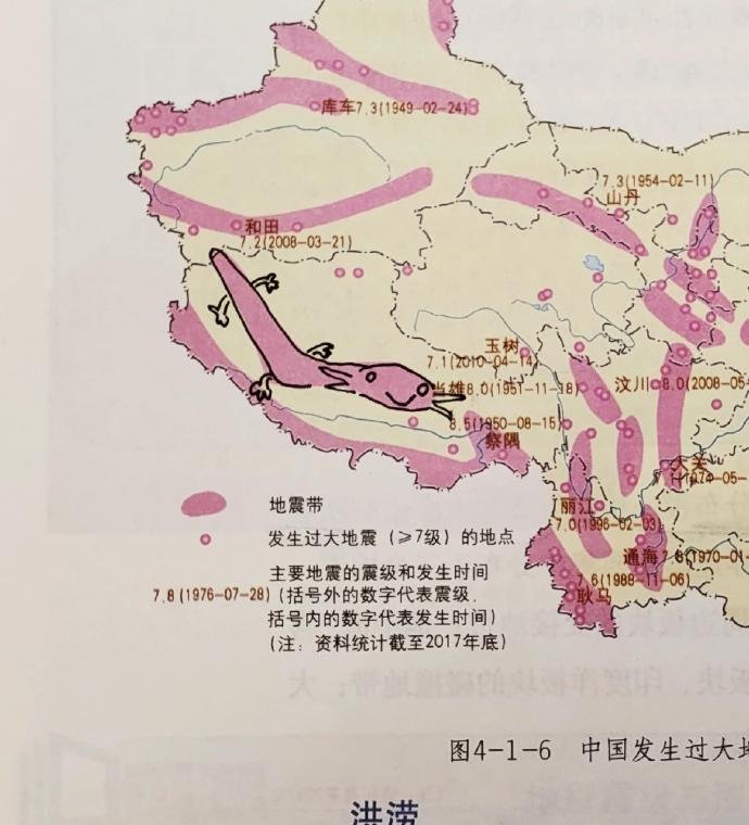 在地理书上发现隐藏猫猫