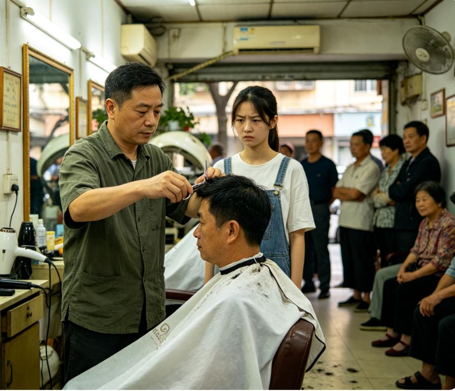 邻居开了家理发店，雇了个洗头小妹，工资3500块。干了五个多月，这姑娘见店里